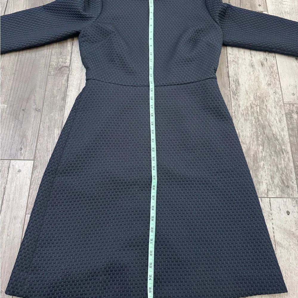 J.Crew Boatneck Sheath Textured Navy Blue Dress 3/4 Sleeve Matelssse 6 - Picture 7 of 9